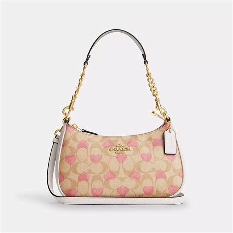 coach heart print bag